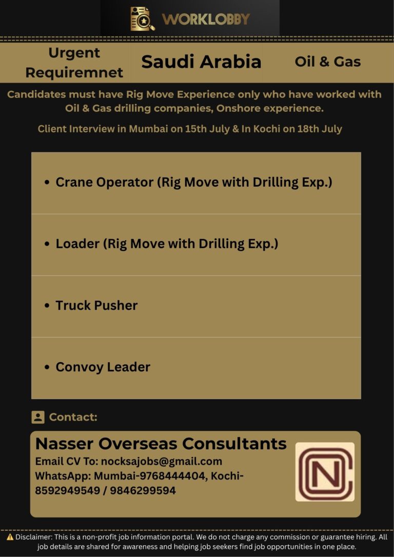 🚨 Urgent Hiring – AMHEC (Arabian Machinery & Heavy Equipment Co.) | Saudi Arabia 2025 🇸🇦