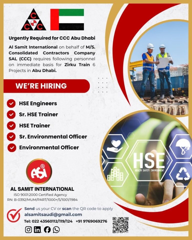 HSE and Environmental Jobs in United Arab Emirates – Multiple Positions