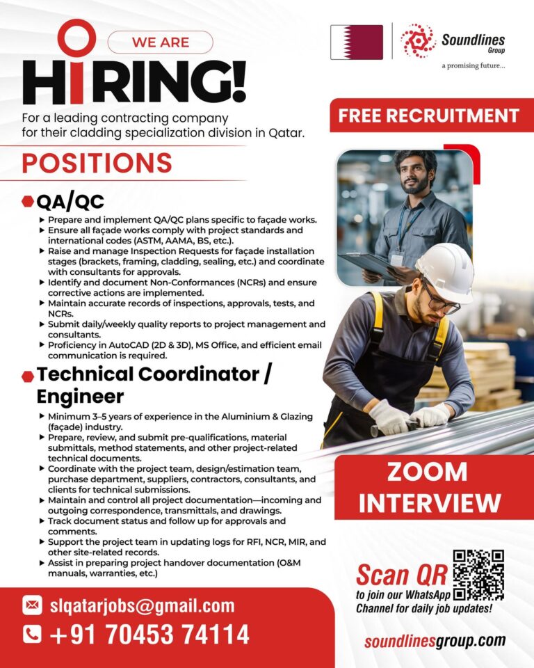 Engineering Jobs in Qatar – Technical Coordinator/Engineer