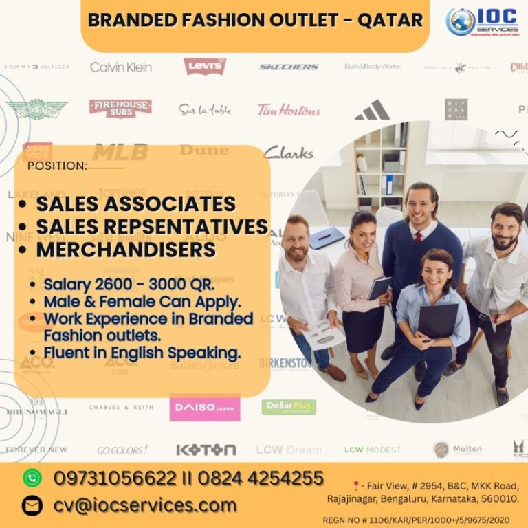 Sales Jobs in Qatar – Sales Associates, Sales Representatives, Merchandisers