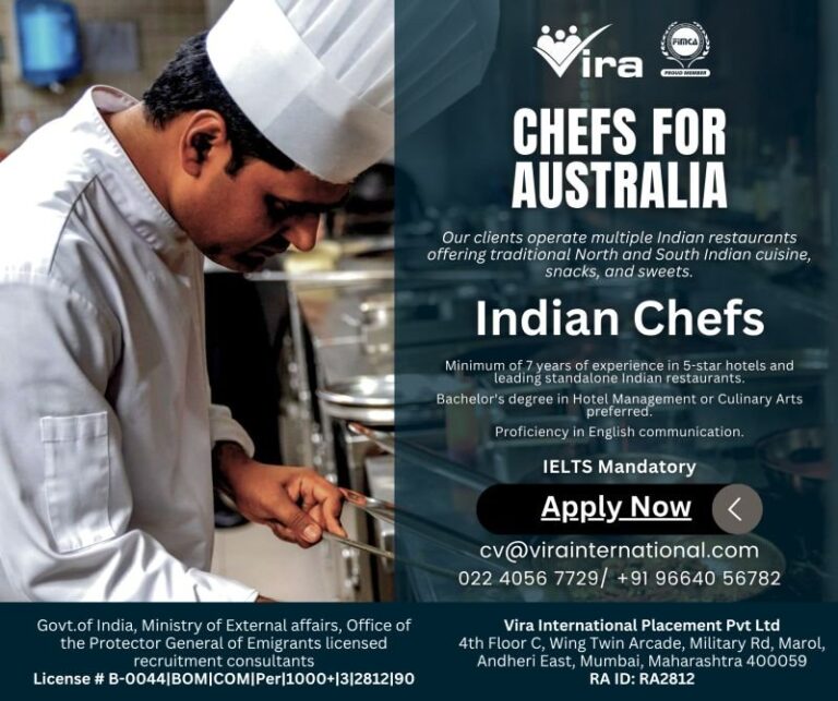 Chef Jobs in Australia – Indian Cuisine