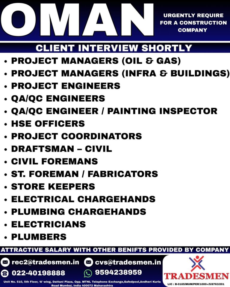 Project Management and Engineering Jobs in Gulf – Multiple Positions