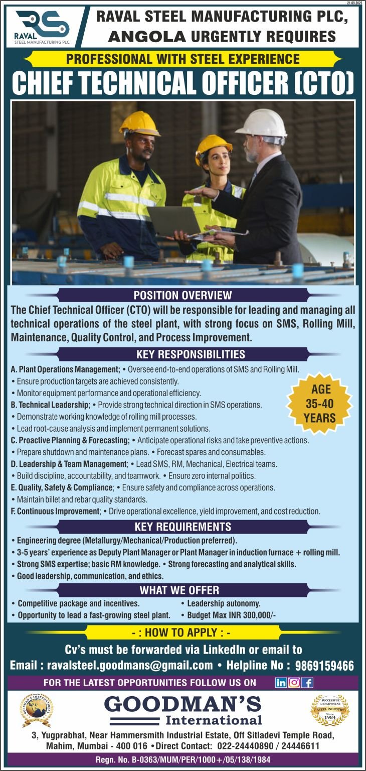 Chief Technical Officer Jobs in Angola – CTO