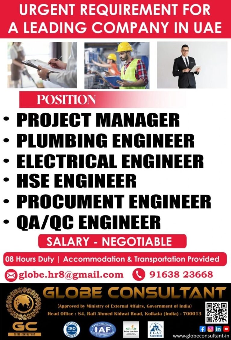 Project Manager Jobs in Gulf – Multiple Positions