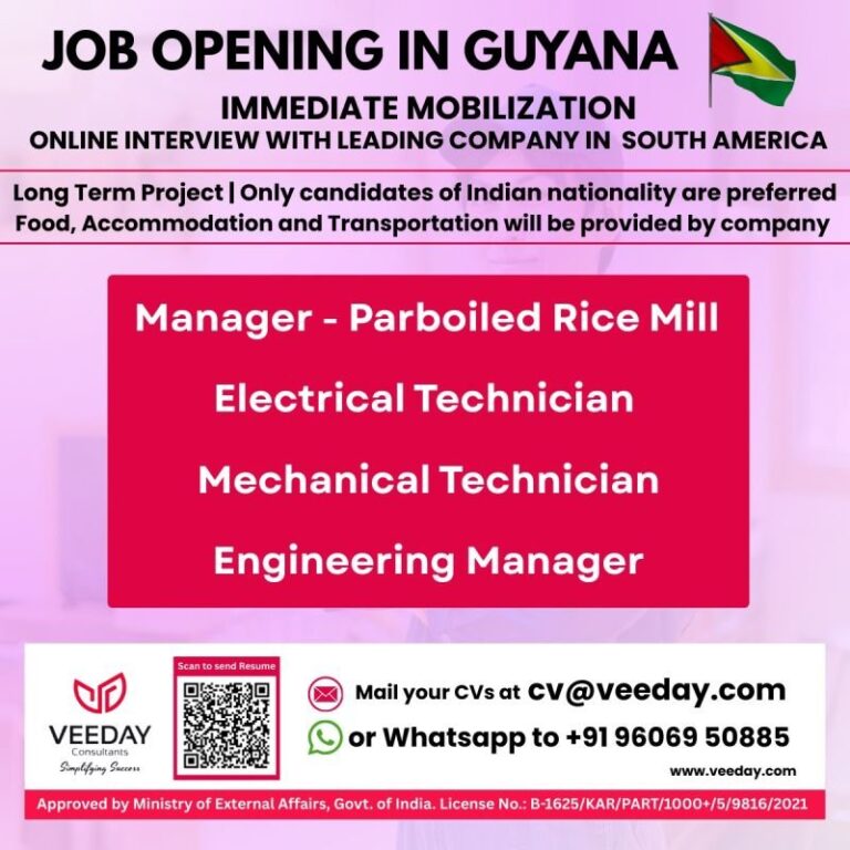Jobs in Guyana – Various Positions