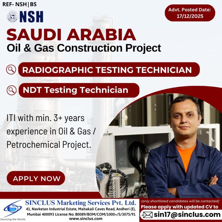 Radiographic Testing Technician Jobs in Gulf – NDT Testing Technician
