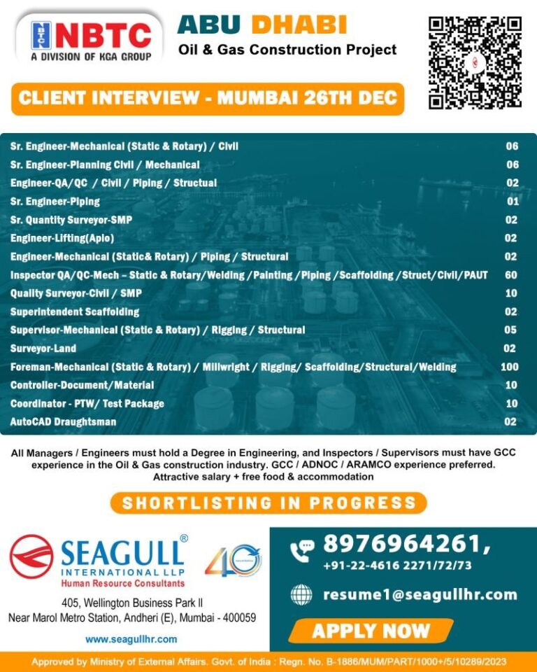 Engineering and Construction Jobs in UAE – Multiple Positions