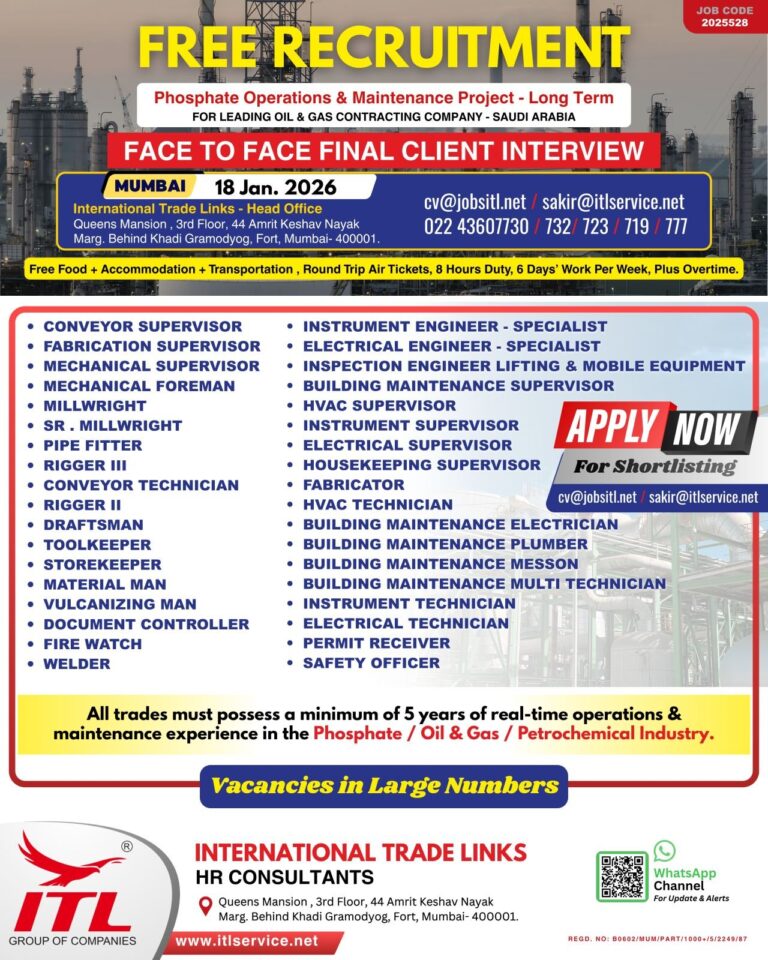 Conveyor Supervisor Jobs in Gulf – Multiple Positions