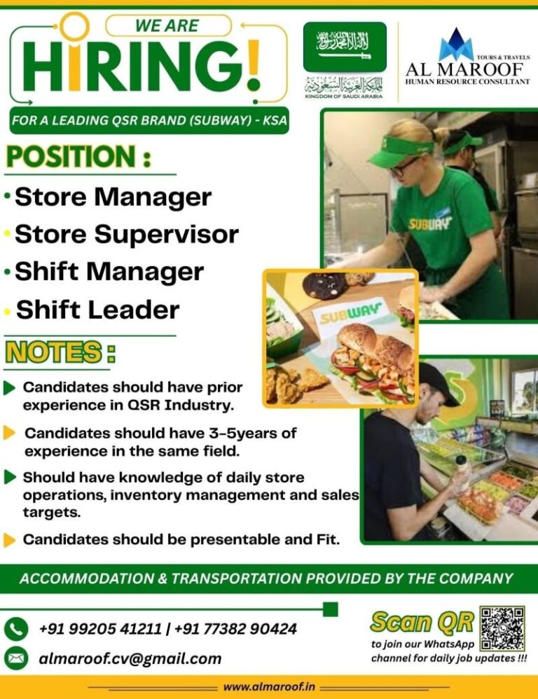 Store Manager Jobs in Gulf – Store Supervisor, Shift Manager, Shift Leader