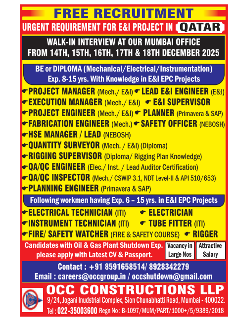 Project Management and Engineering Jobs in Qatar – Multiple Positions