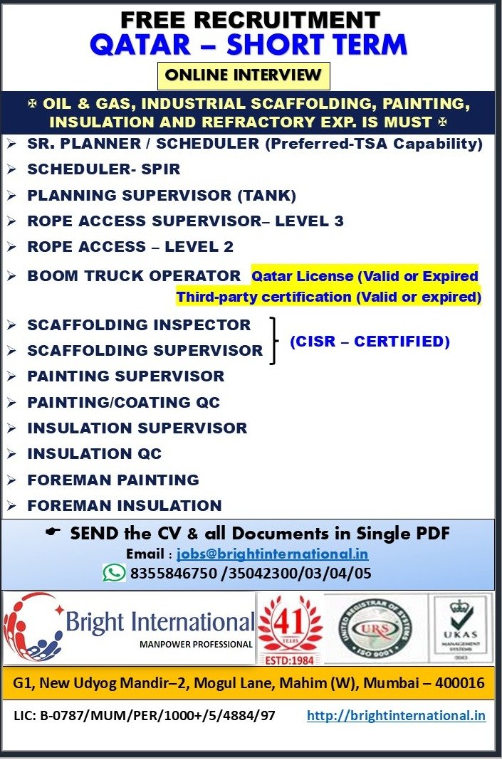 Planning and Construction Jobs in Qatar – Multiple Positions