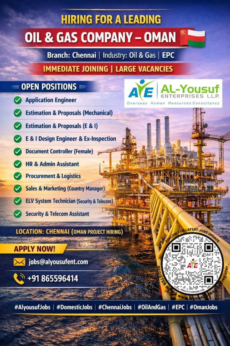 Engineering and Administrative Jobs in Oman – Multiple Positions