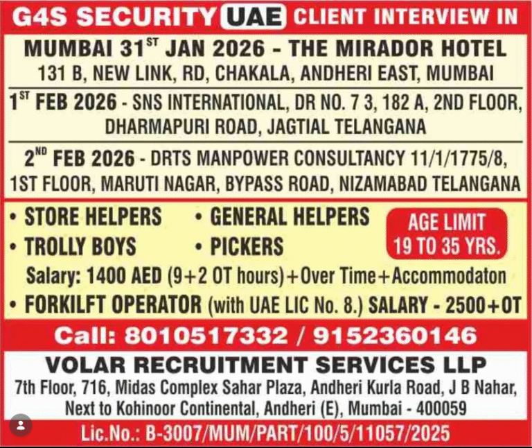 Store Helper and General Helper Jobs in United Arab Emirates – Various Positions