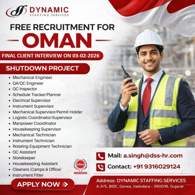 Mechanical Engineer Jobs in Oman – Multiple Positions