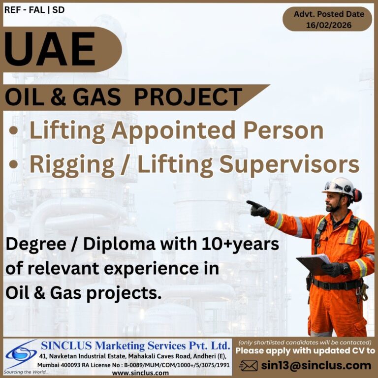 Lifting and Rigging Supervisor Jobs in Gulf – Appointed Person and Supervisor