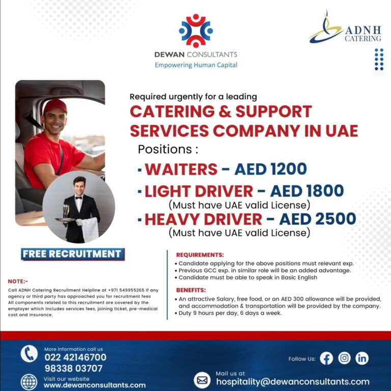 Light Driver Jobs in UAE – Driver Positions