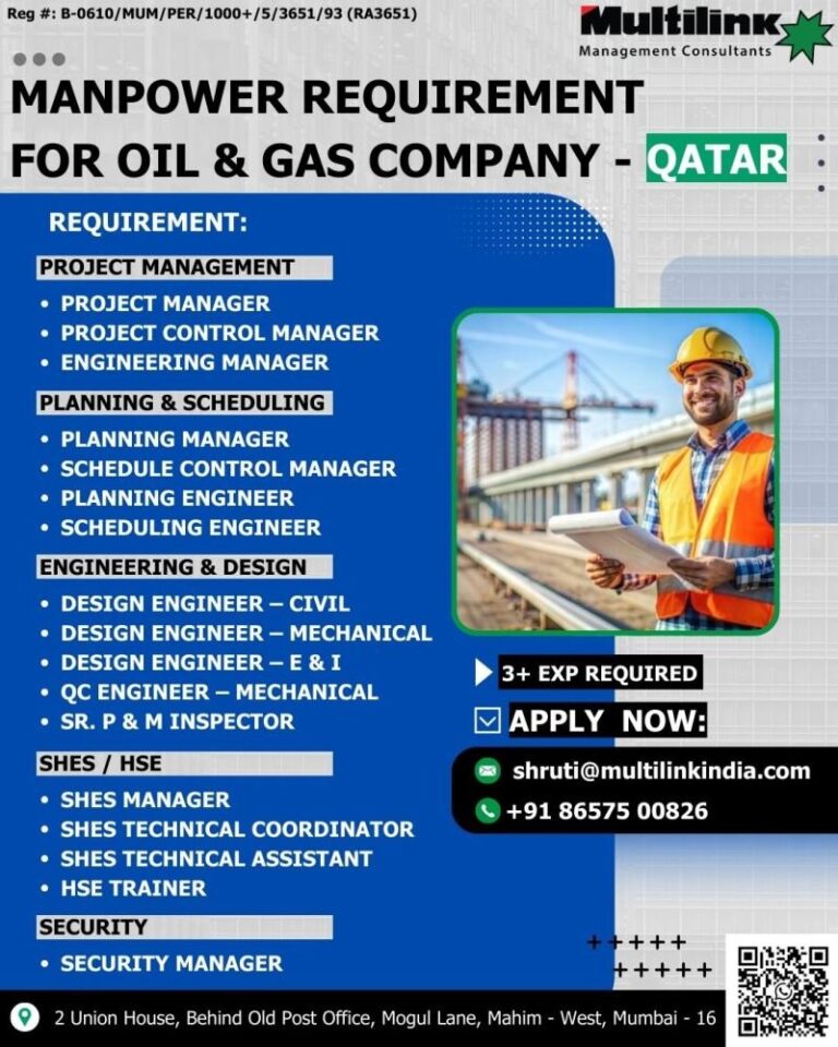 Project Management Jobs in Gulf – Manager