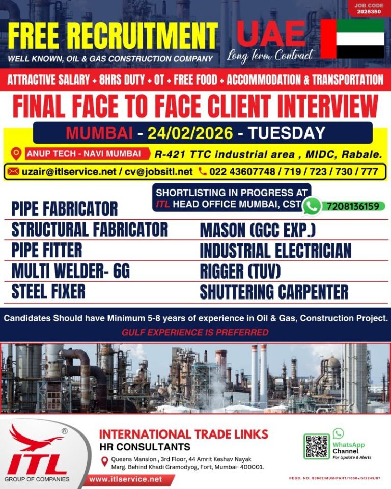 Pipe Fabricator Jobs in Gulf – Oil & Gas Construction