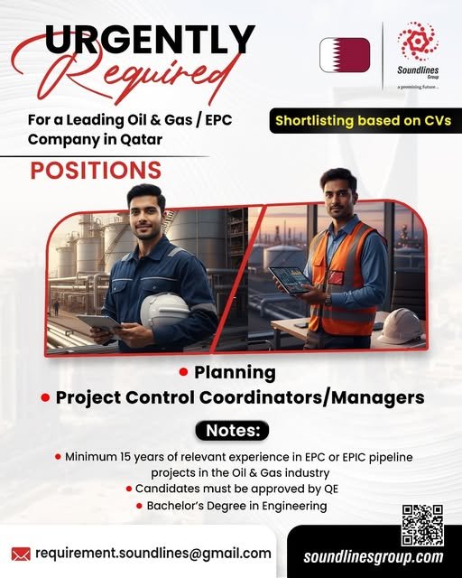 Project Control Jobs in Qatar – Project Control Coordinators/Managers