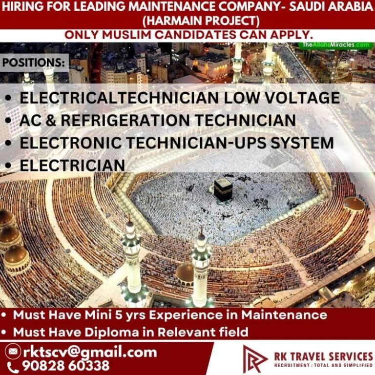 Electrical and Electronics Jobs in Gulf – Technician Positions